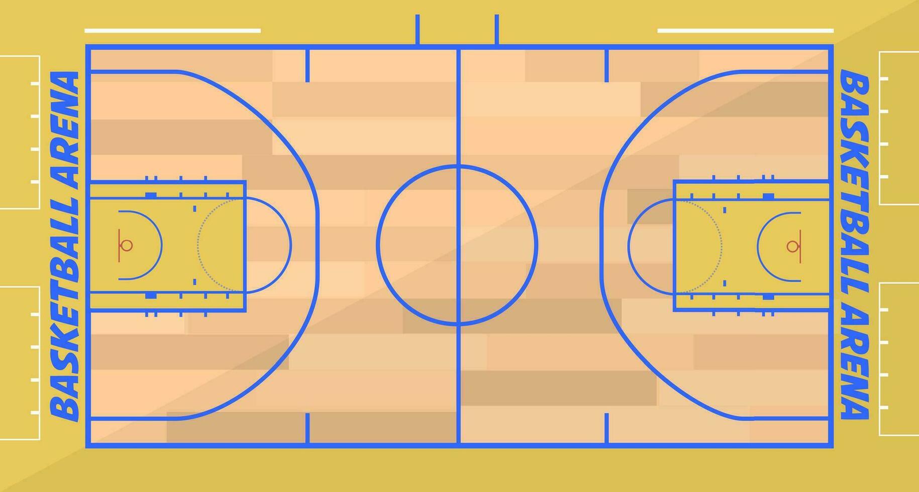 baloncesto arena para baloncesto jugadores vector