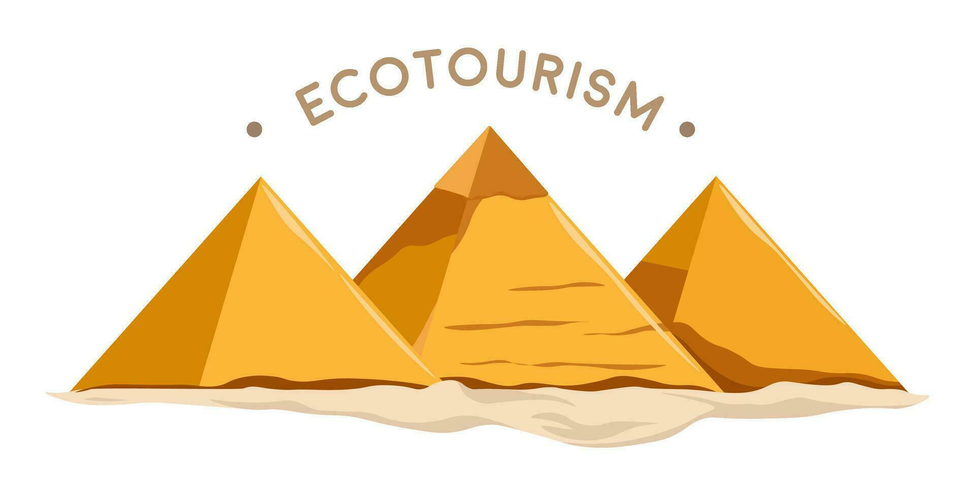 Ecotourism Egyptian pyramids ancient landmark vector