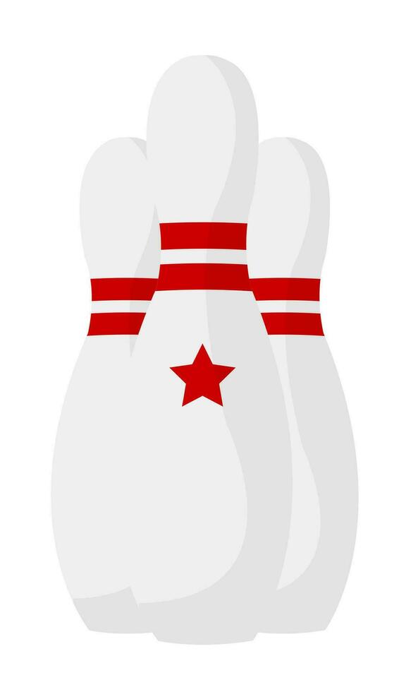 Skittles or bowling pins, sports and games vector