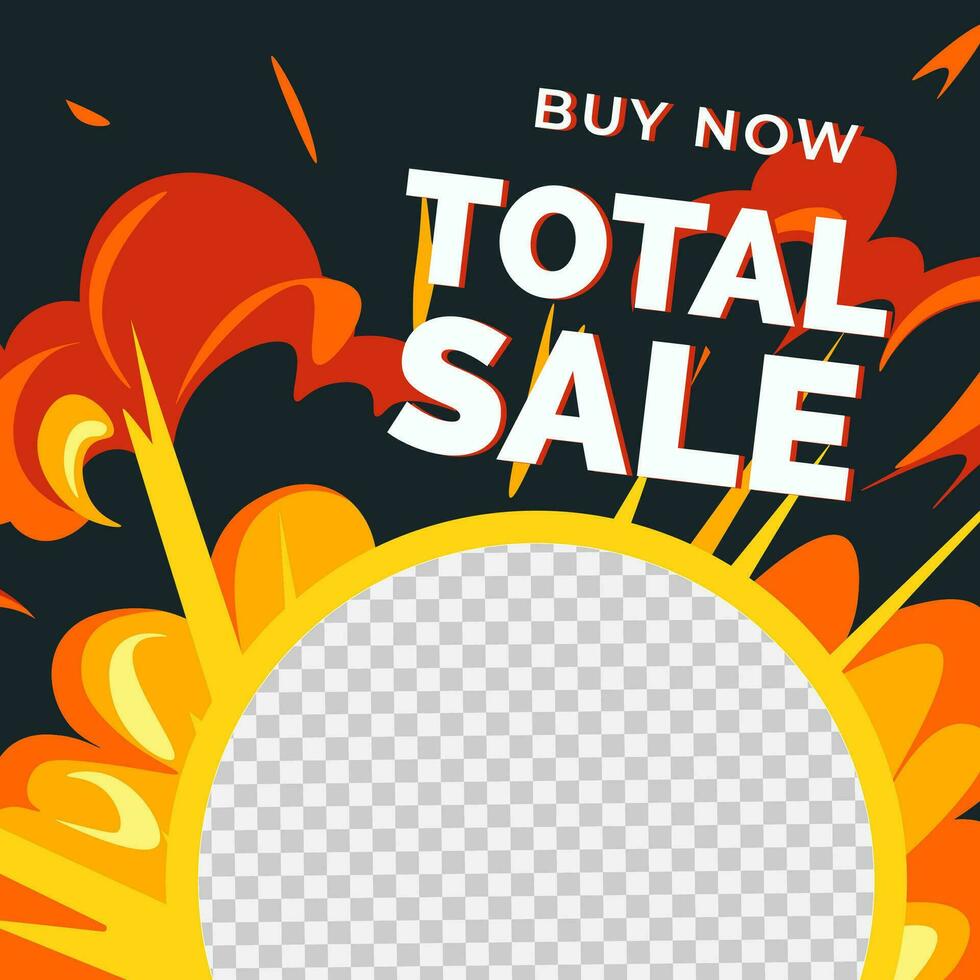 Buy now at total sale, discounts and clearance vector