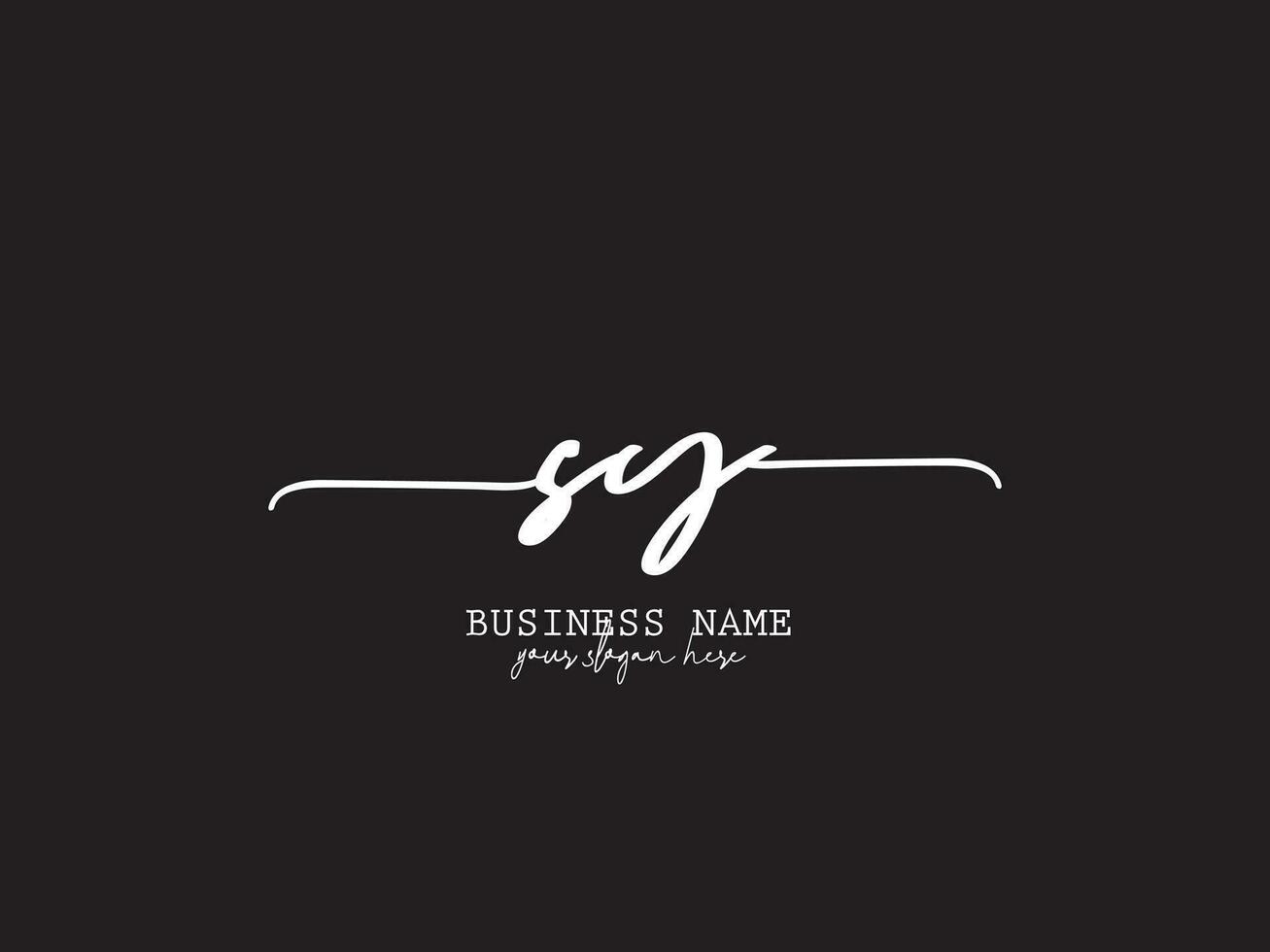Signature Sy Logo Art, Minimalist SY Luxury Logo Icon Vector