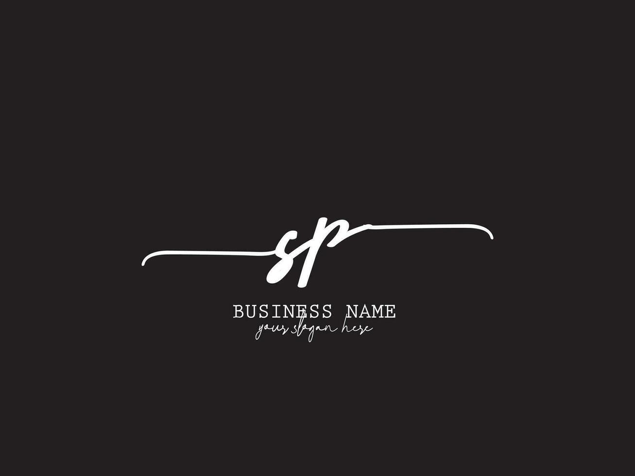 Signature Sp Logo Art, Minimalist SP Luxury Logo Icon Vector