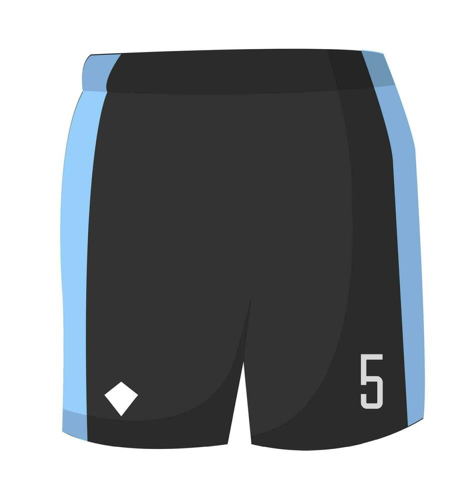 Soccer player bottom shorts game, sports clothes vector