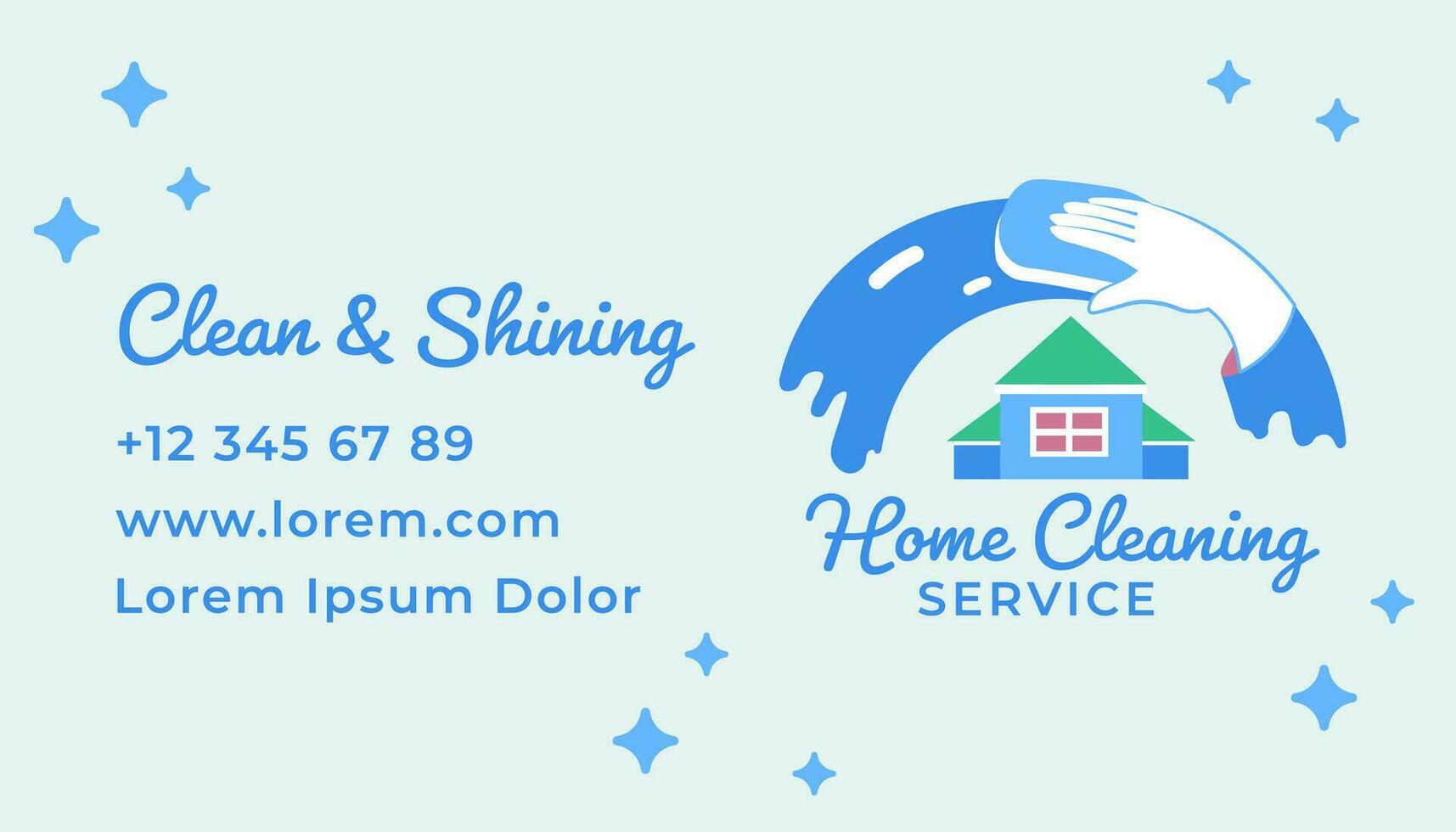 Clean and shining, service for home business card vector