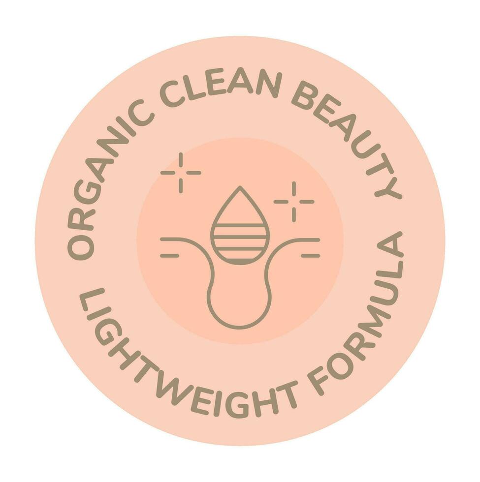 Organic clean beauty lightweight formula of cream vector