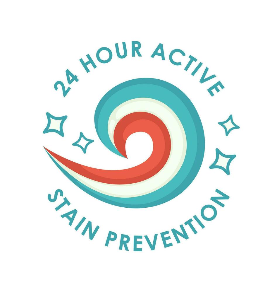 24 hours active protection and caries prevention vector