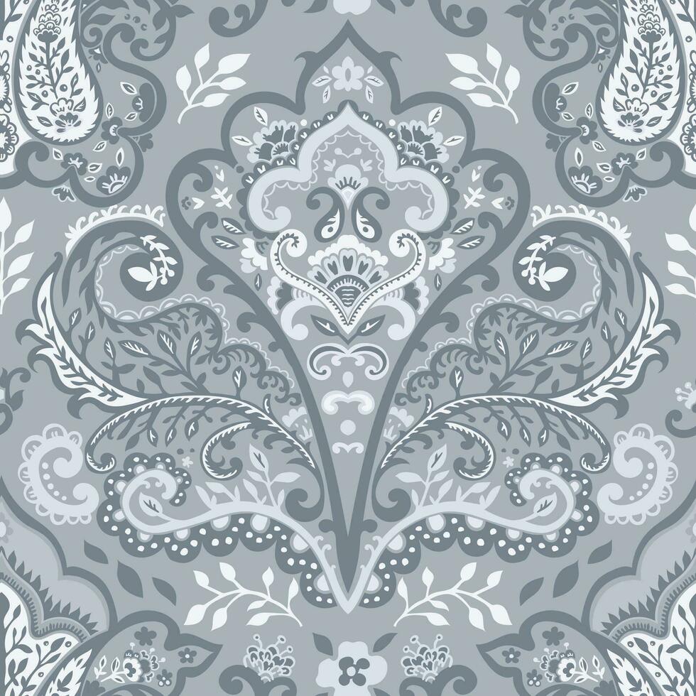 Textile or fabric adornment, floral design vector