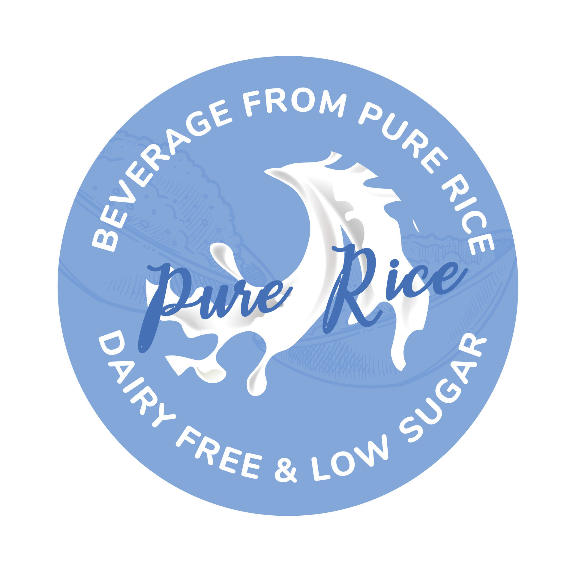 Beverage from pure rice, dairy free and low sugar 33334617 Vector Art