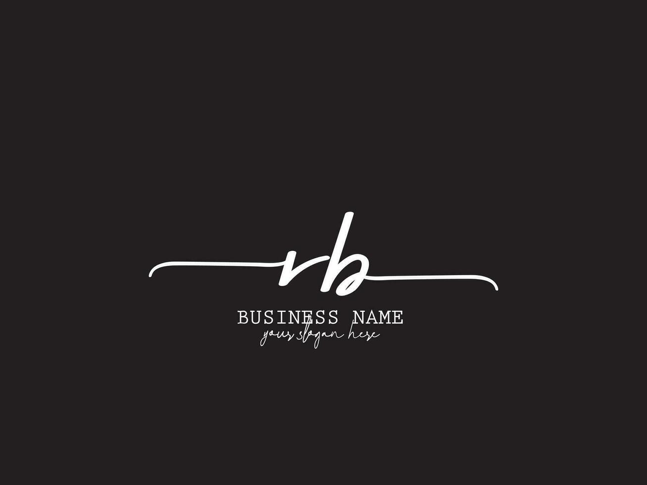 Luxury Rb Logo Icon Vector, Feminine RB Signature Logo Letter vector