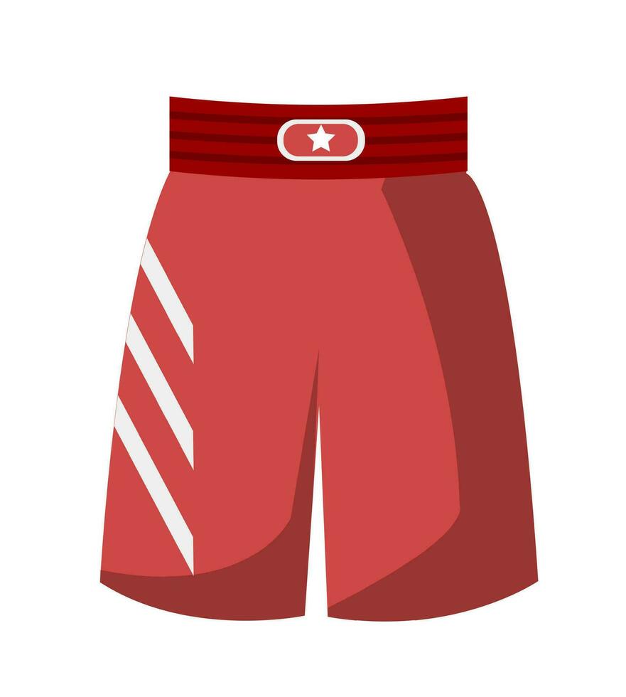 Boxing shorts, sports uniform and clothing vector