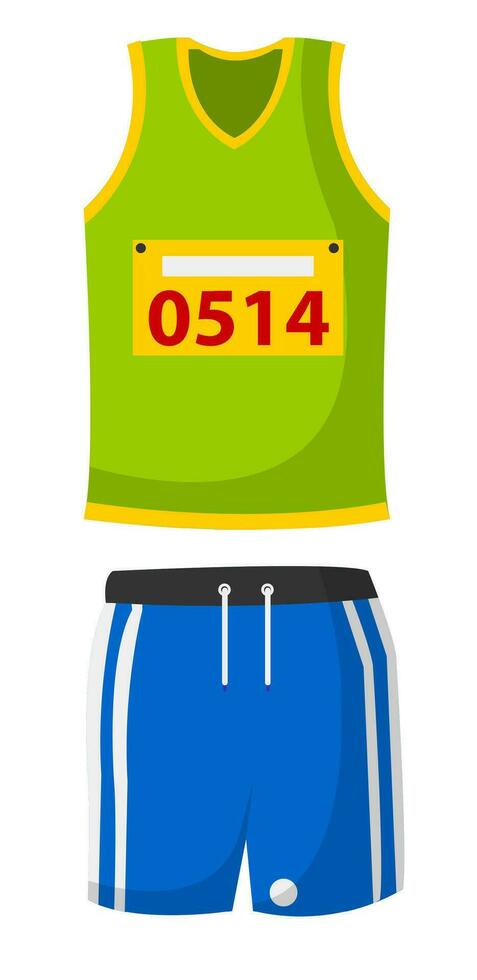 Marathon runner or sprinter clothing or uniform vector