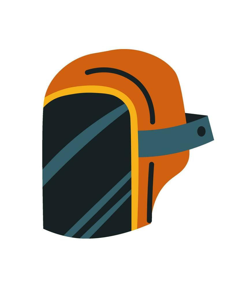 Metallurgy helmet, protective suit or costume part vector