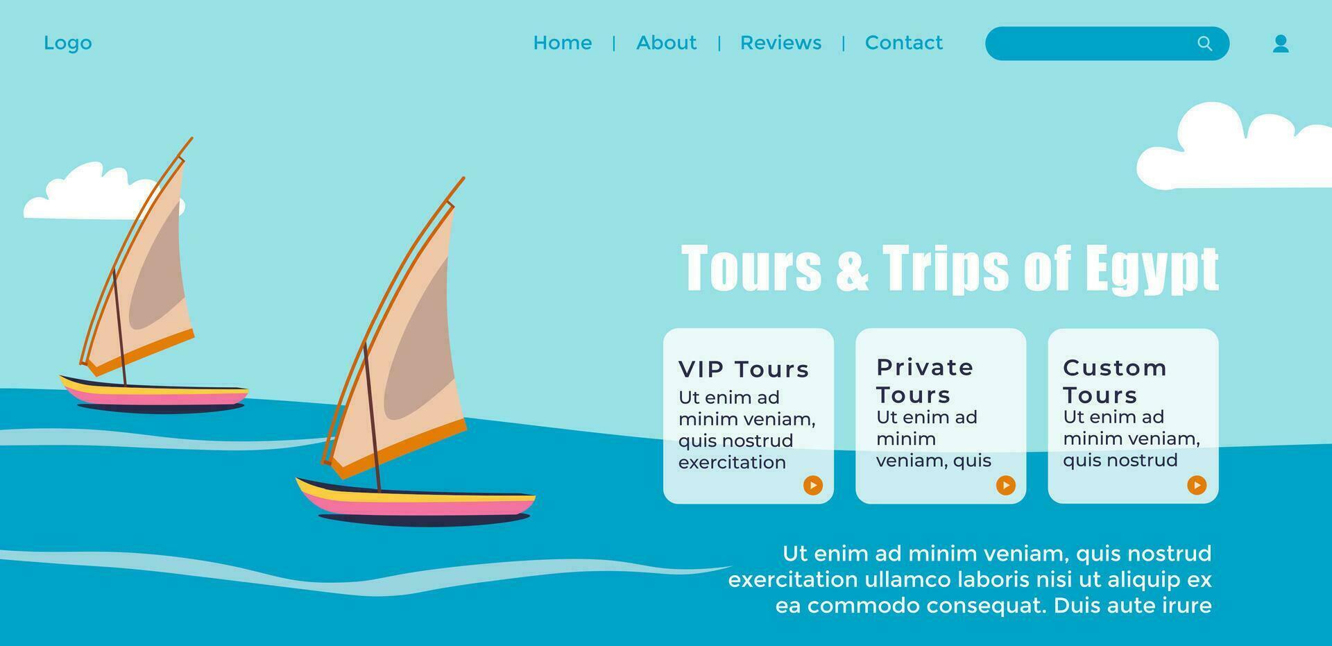 Individual and private VIP tours for Egypt trip vector