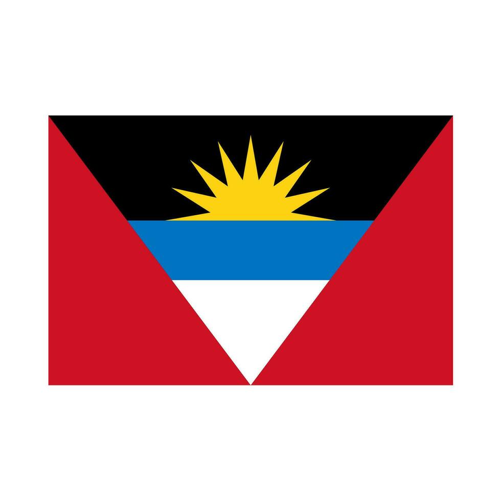 nacional país bandera de antigua y barbuda vector