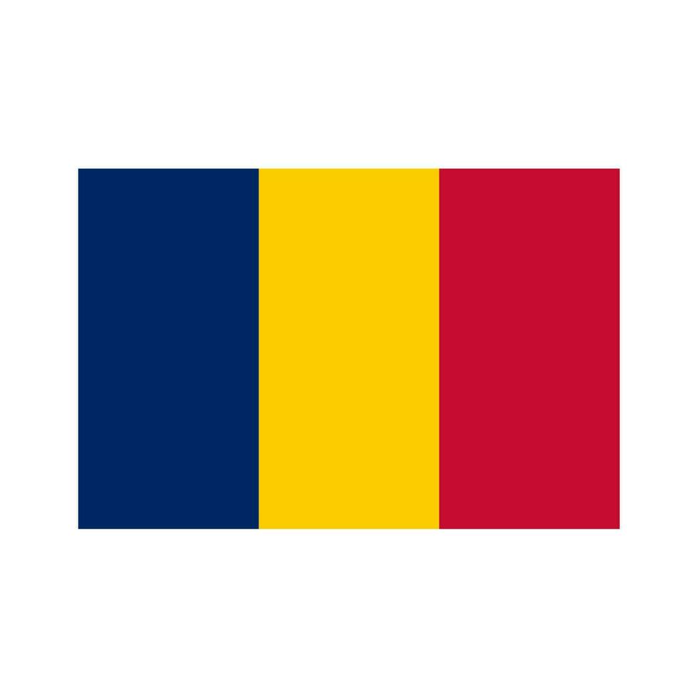 national country flag of chad vector