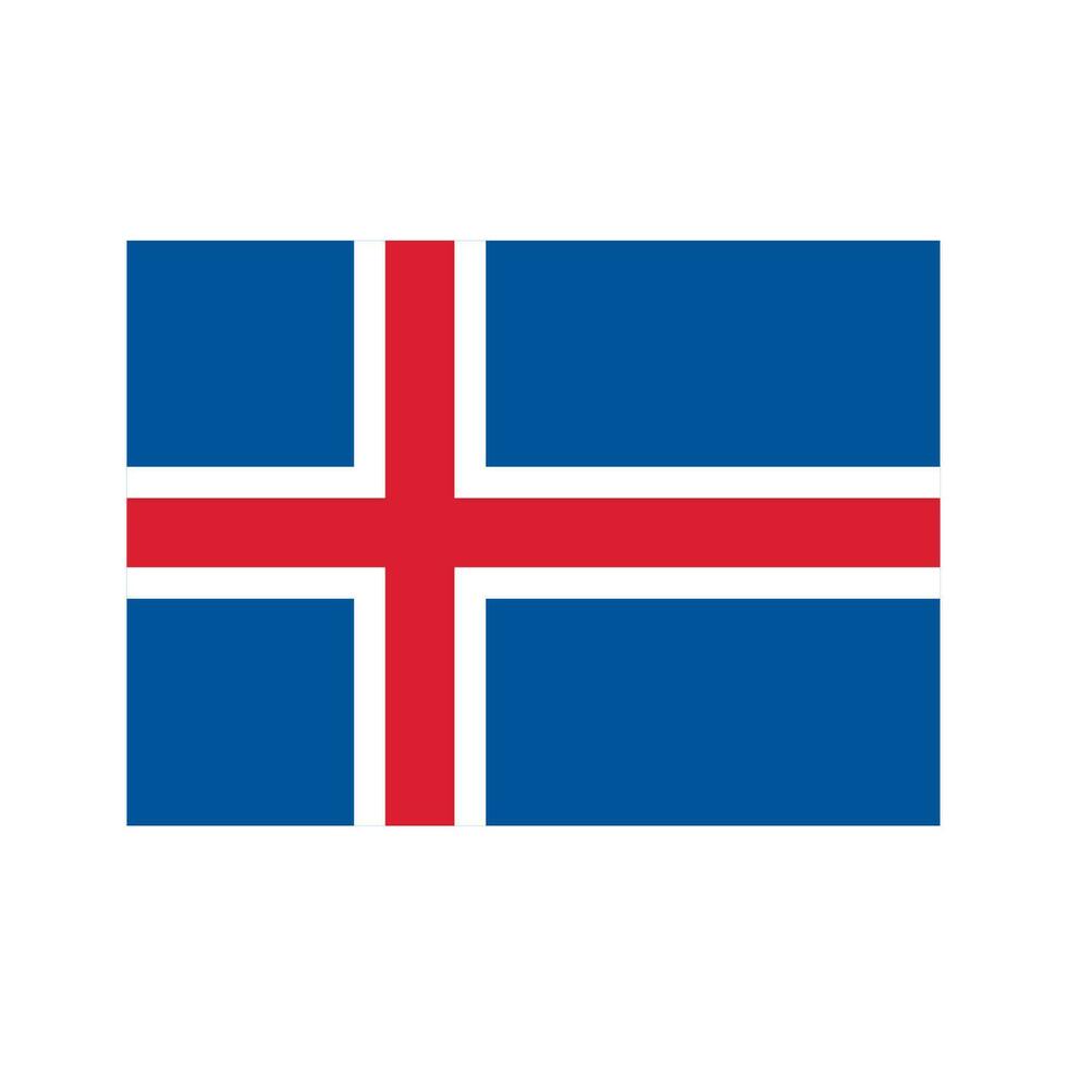 national country flag of islandia vector