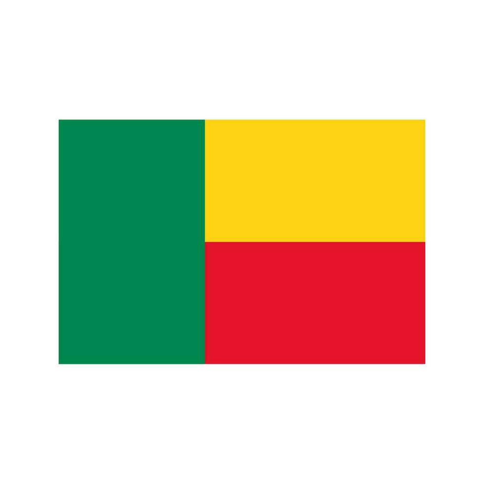 national country flag of benin vector