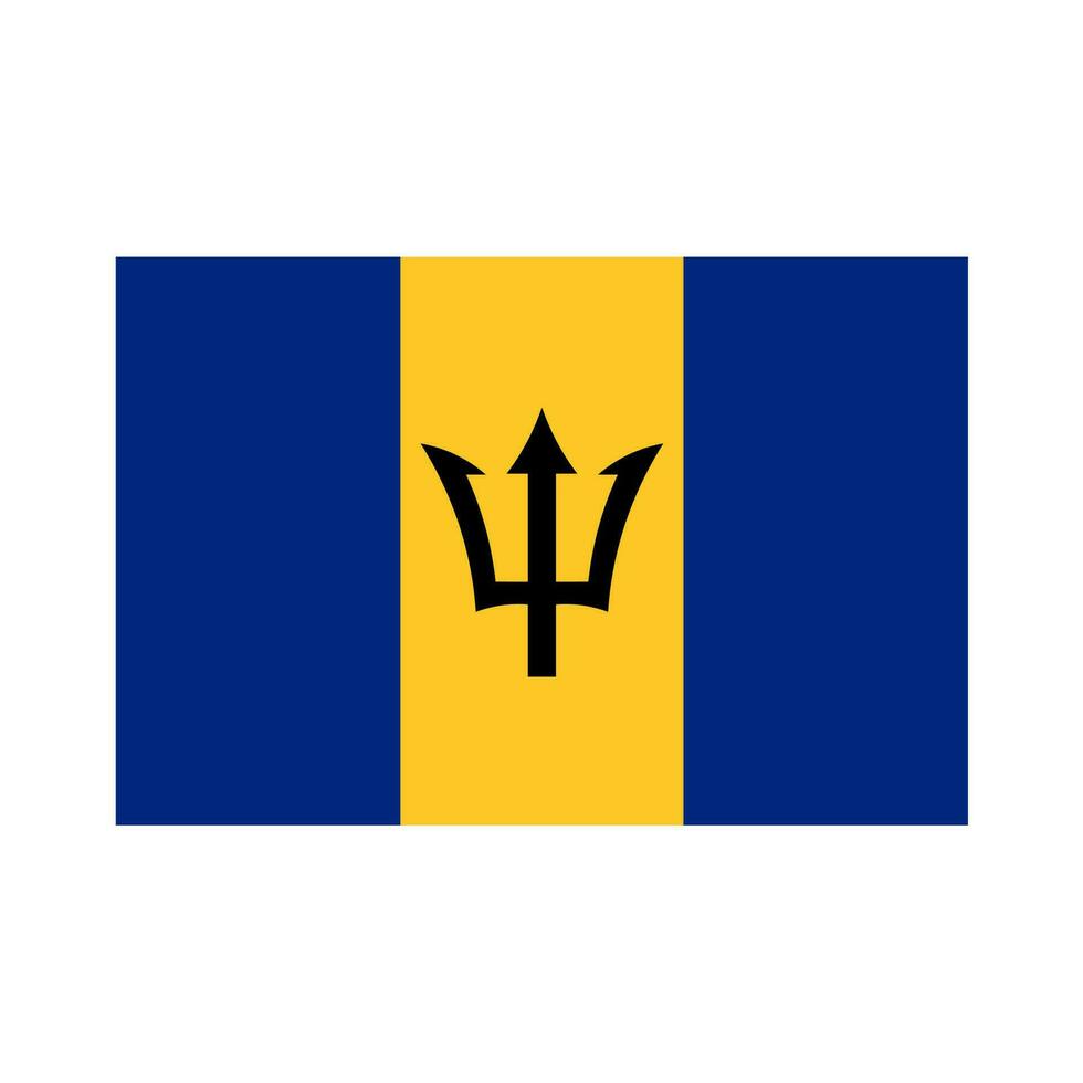 national country flag of barbados vector