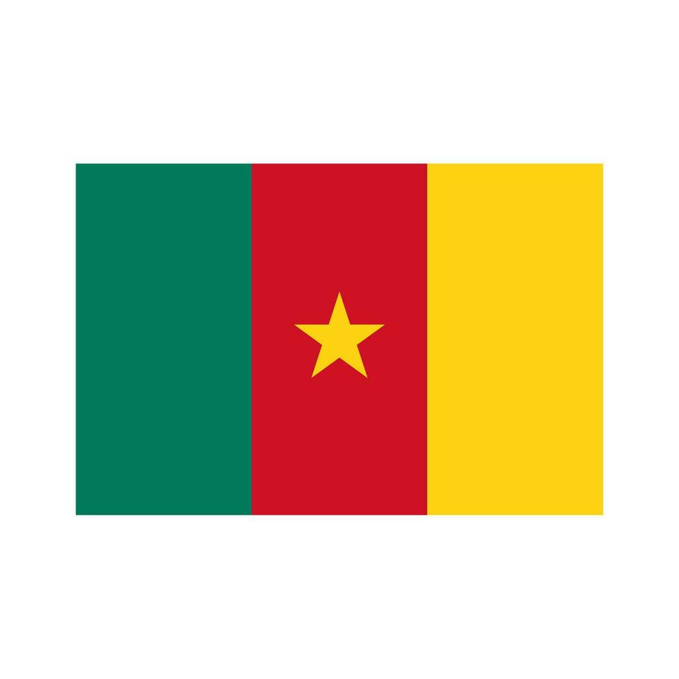 national country flag of kamerun vector