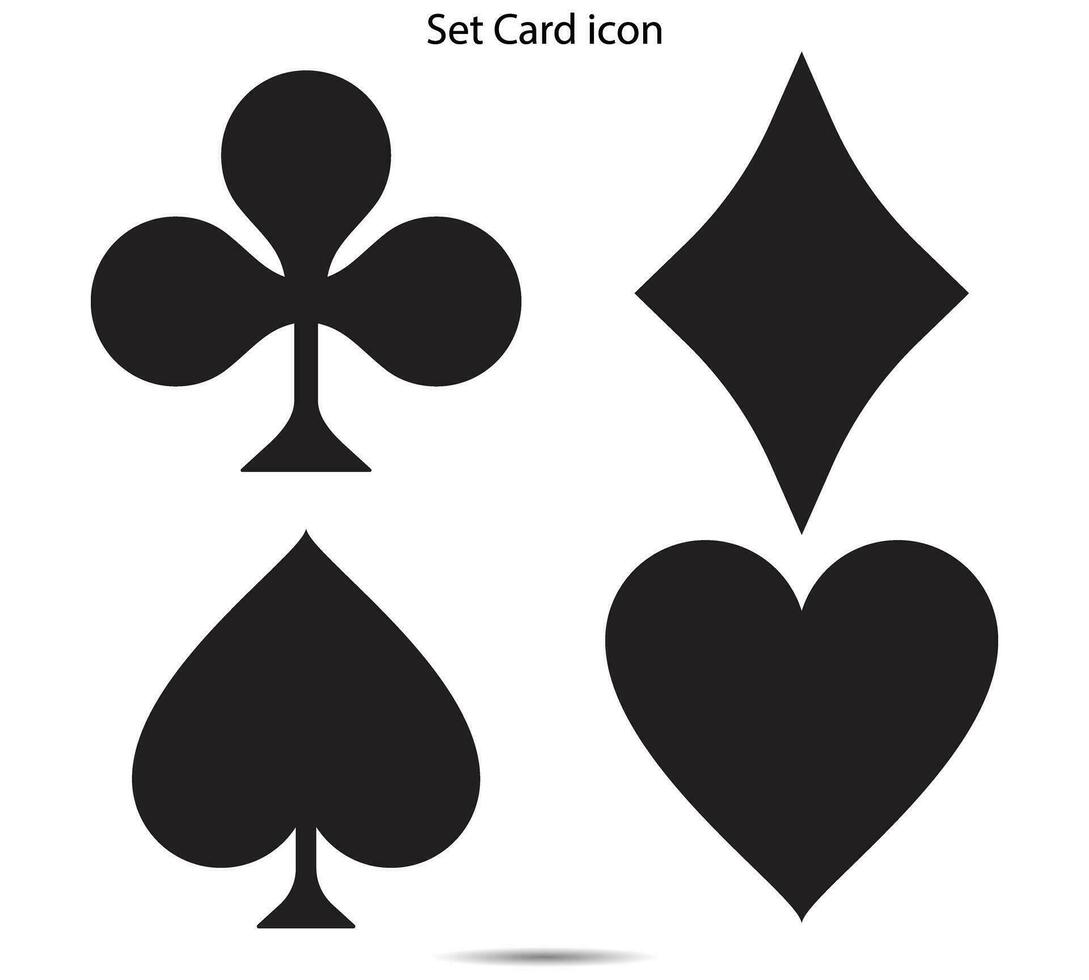 Play Card icon set, Vector illustration