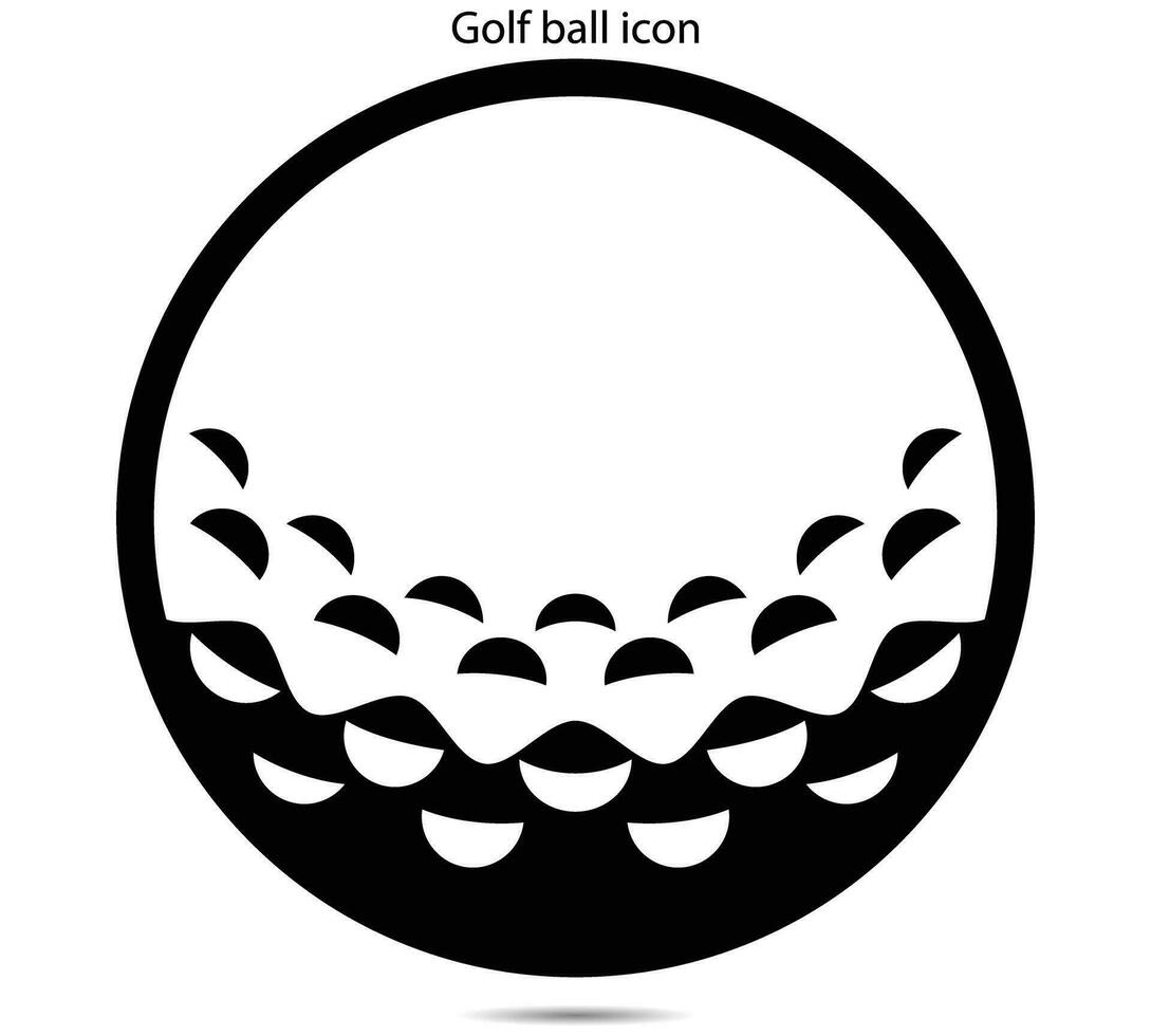 Golf ball icon, Vector illustration