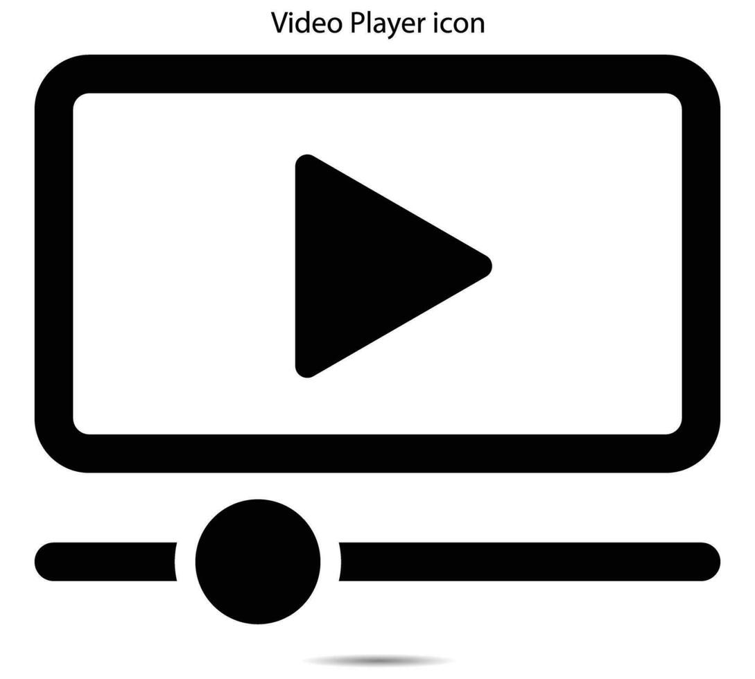 Video Player icon, Vector illustration