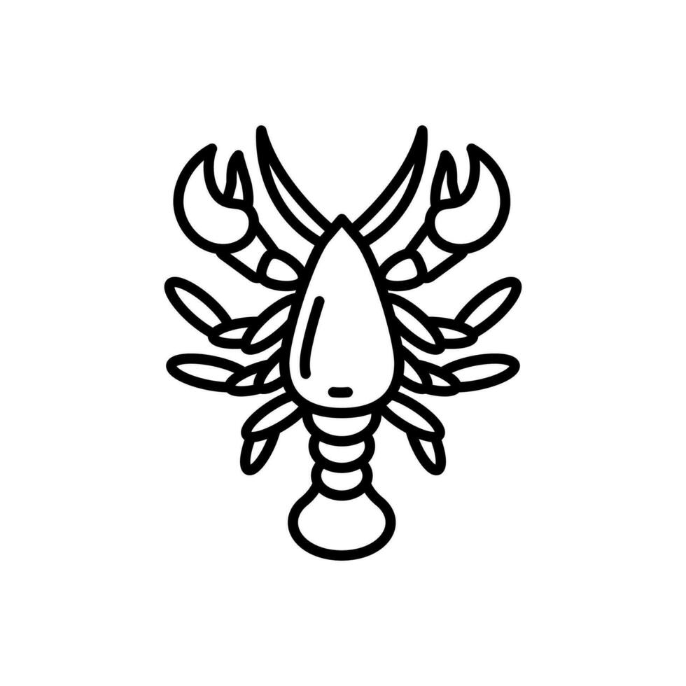 langosta icono en vector. ilustración vector