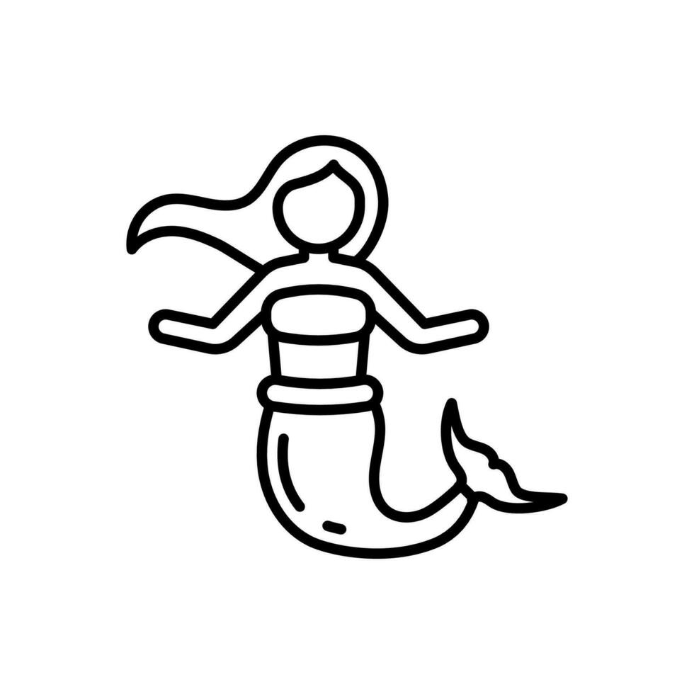 Mermaid icon in vector. Illustration vector