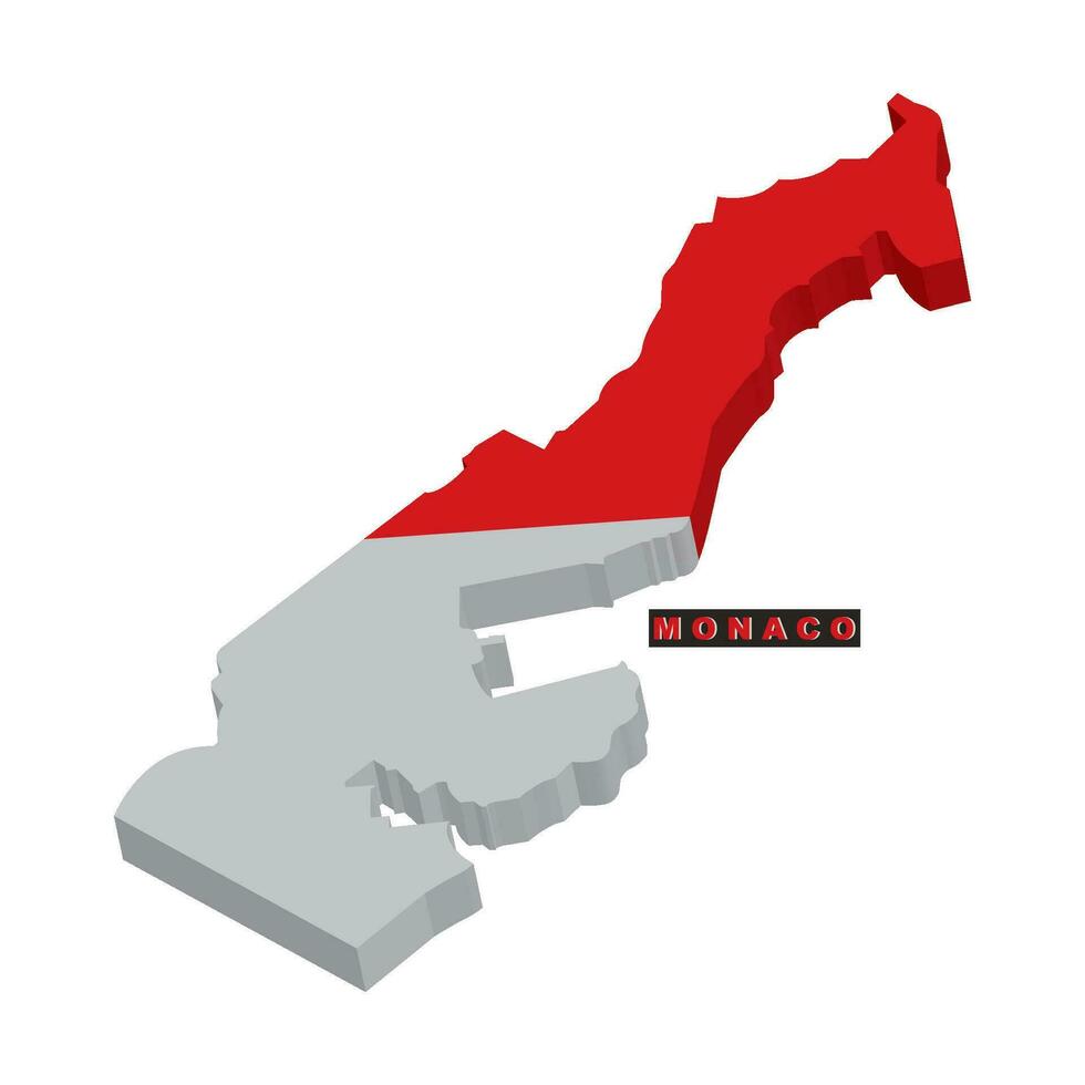 Monaco map icon vector