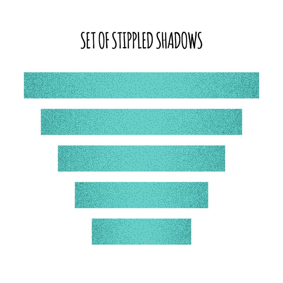 set of horizontal dotted shadows vector illustration