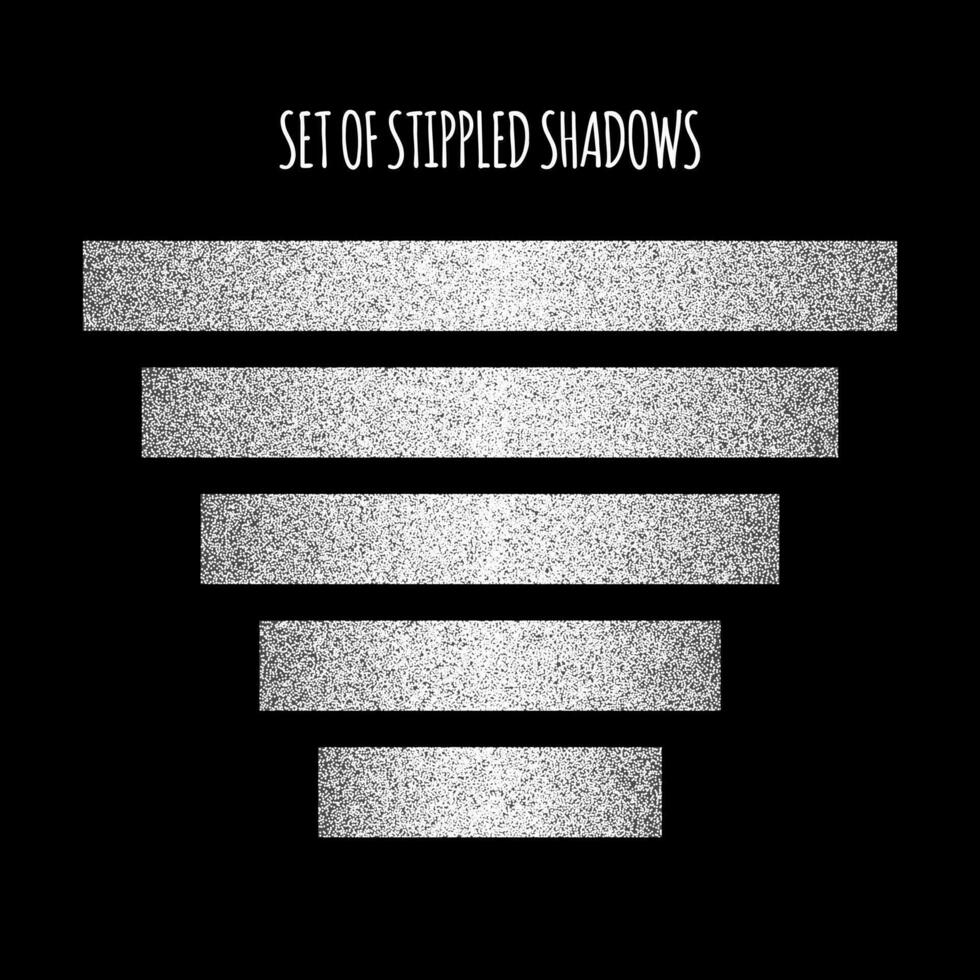 set of dotted horizontal rectangular shadows vector