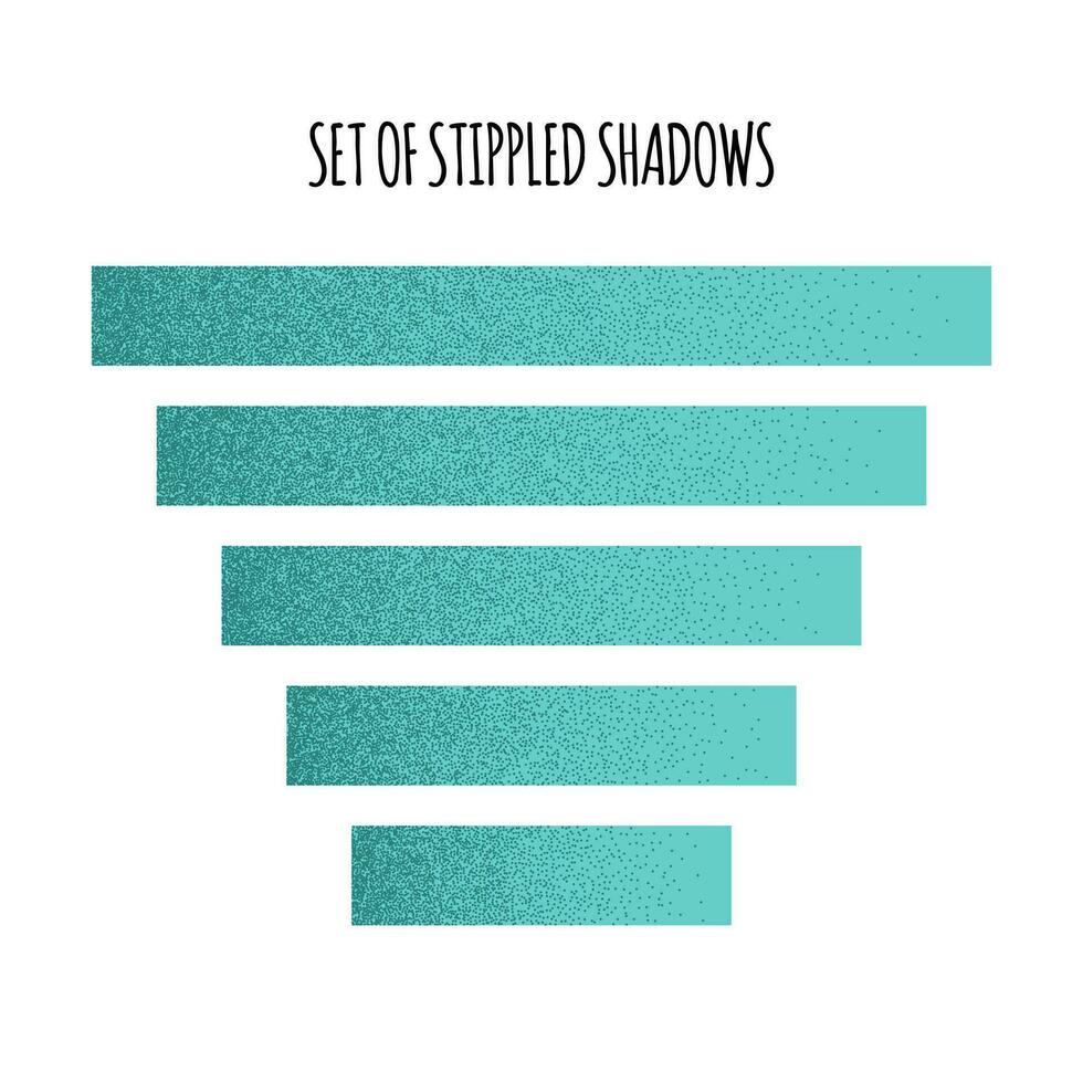 set of horizontal dotted shadows vector illustration