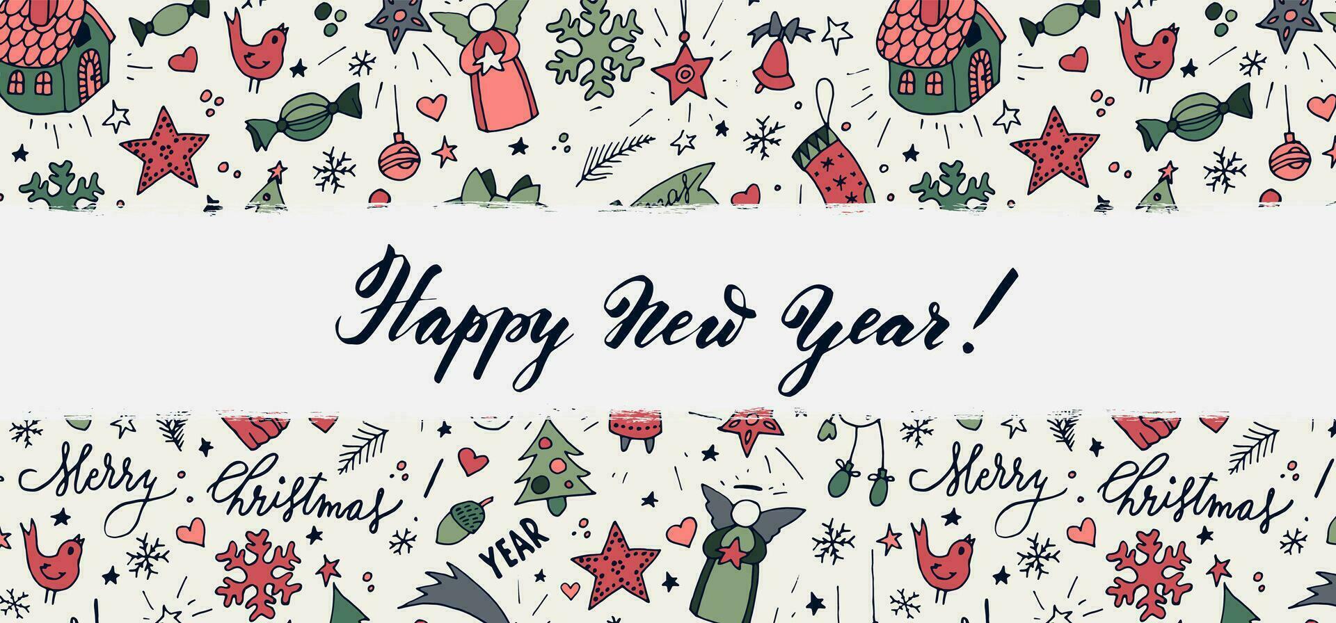 christmas doodles on a white background with the words cheers vector