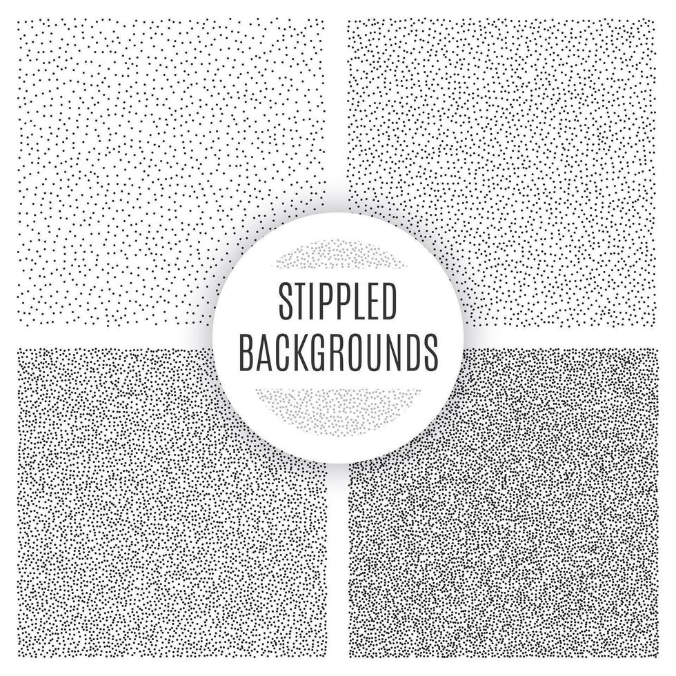 set of white noise textures with small particles and dots vector