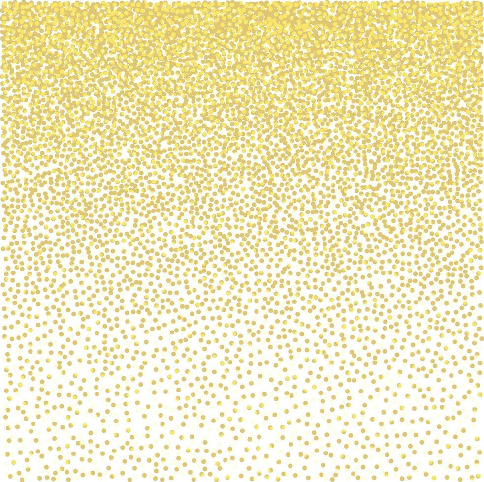 golden confetti dots on white background vector