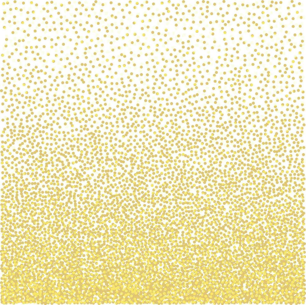 golden confetti dots on white background vector