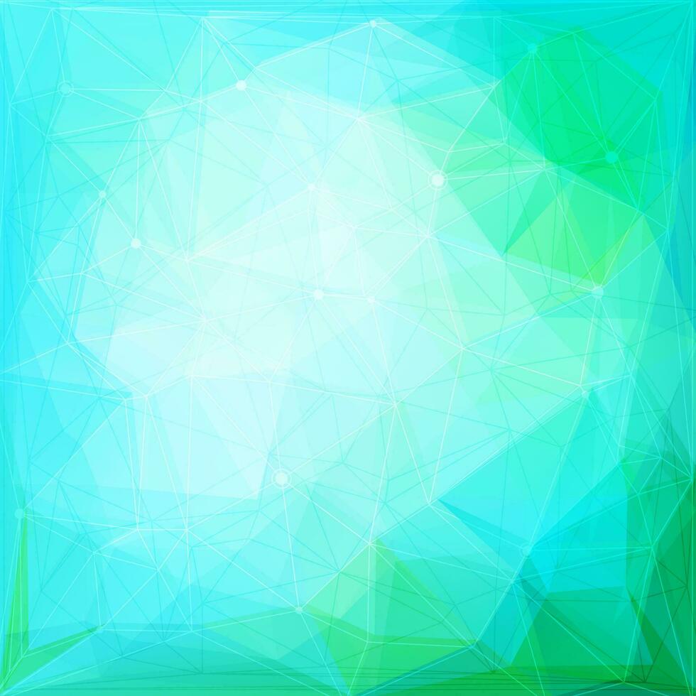 abstract background with green and blue triangles vector
