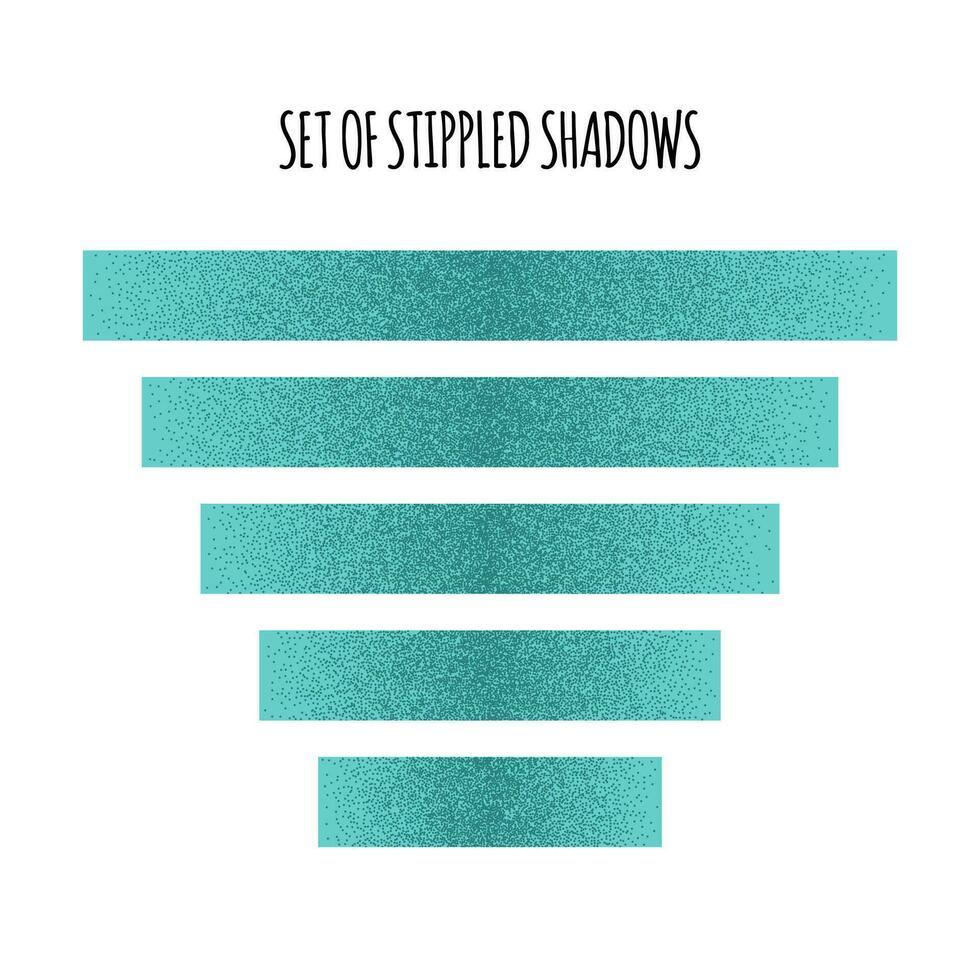 set of horizontal dotted shadows vector illustration