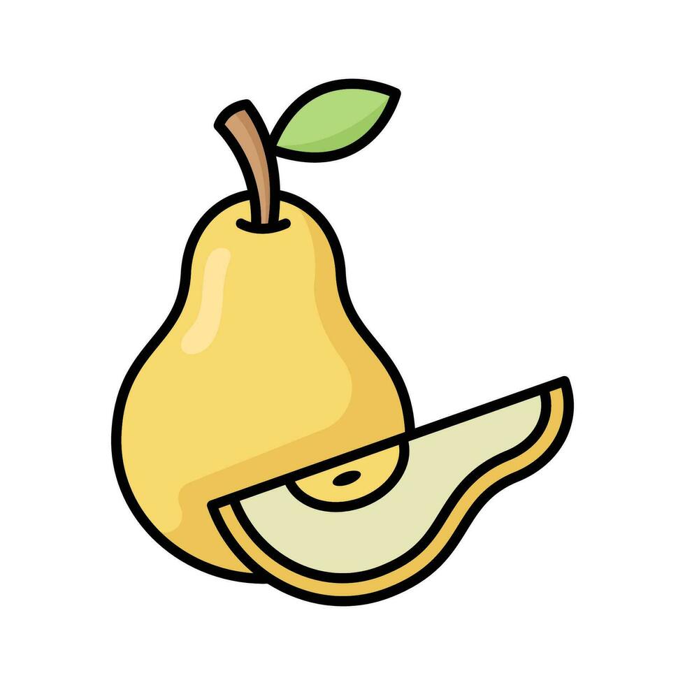 Pera Fruta icono vector diseño modelo sencillo y limpiar