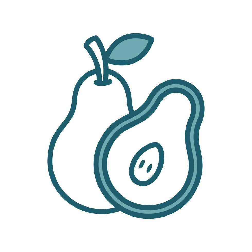Pera Fruta icono vector diseño modelo sencillo y limpiar