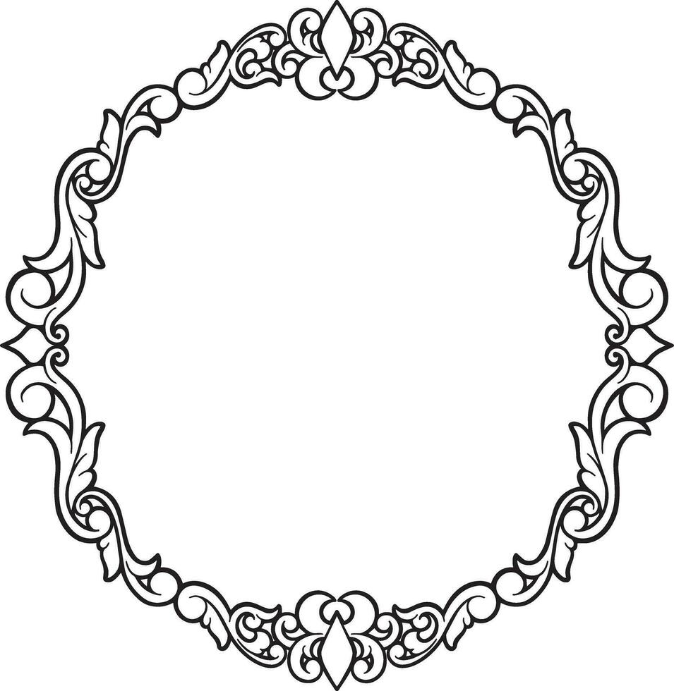 Ornament Border Wedding Simple Frame vector