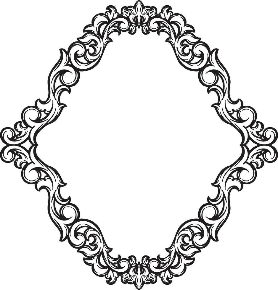 ornamento frontera Boda sencillo marco vector