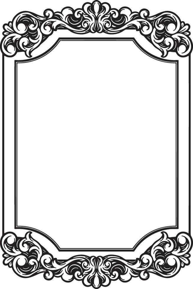 Ornament Border Wedding Simple Frame vector