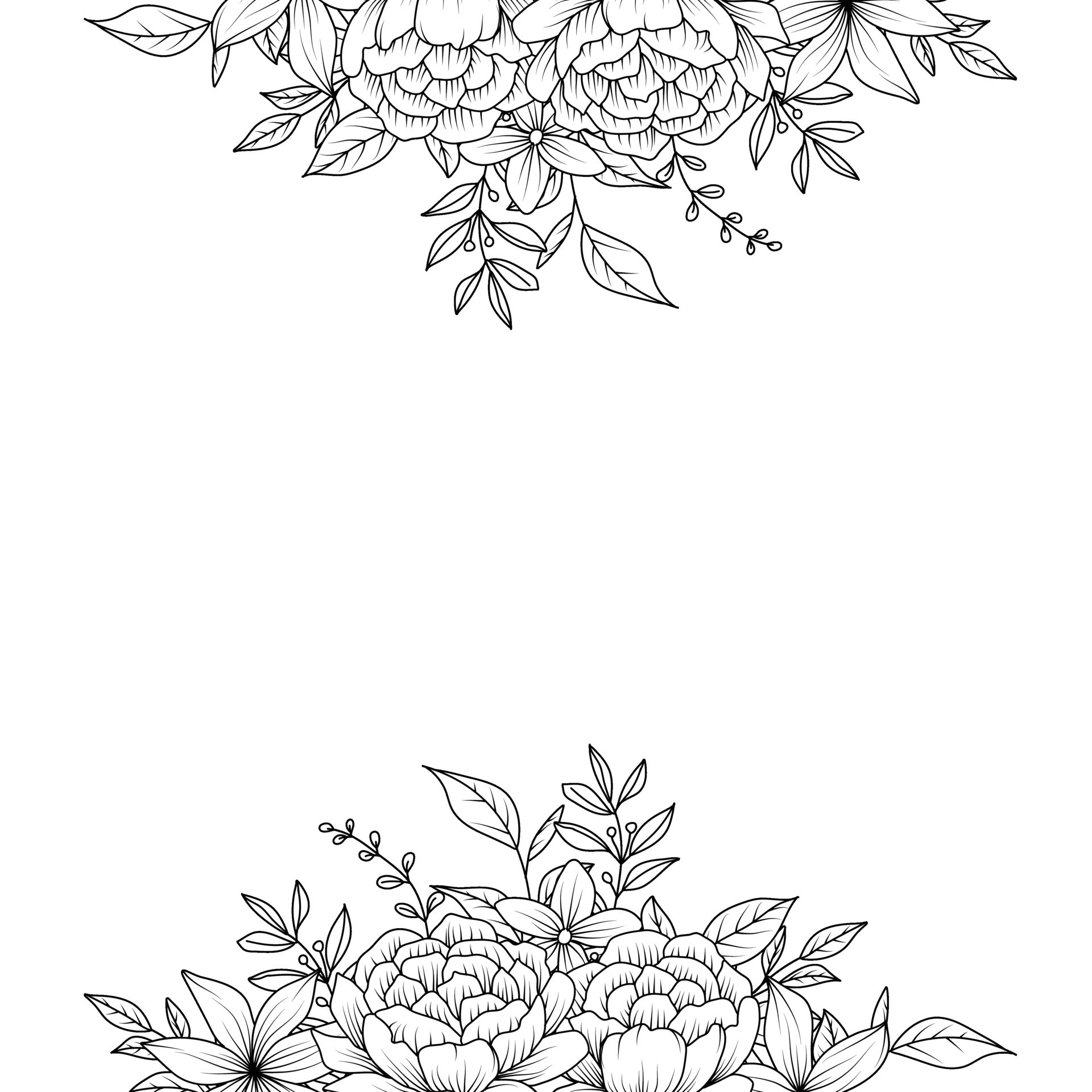 Black and white striped border created with flowers. 33336028 Vector
