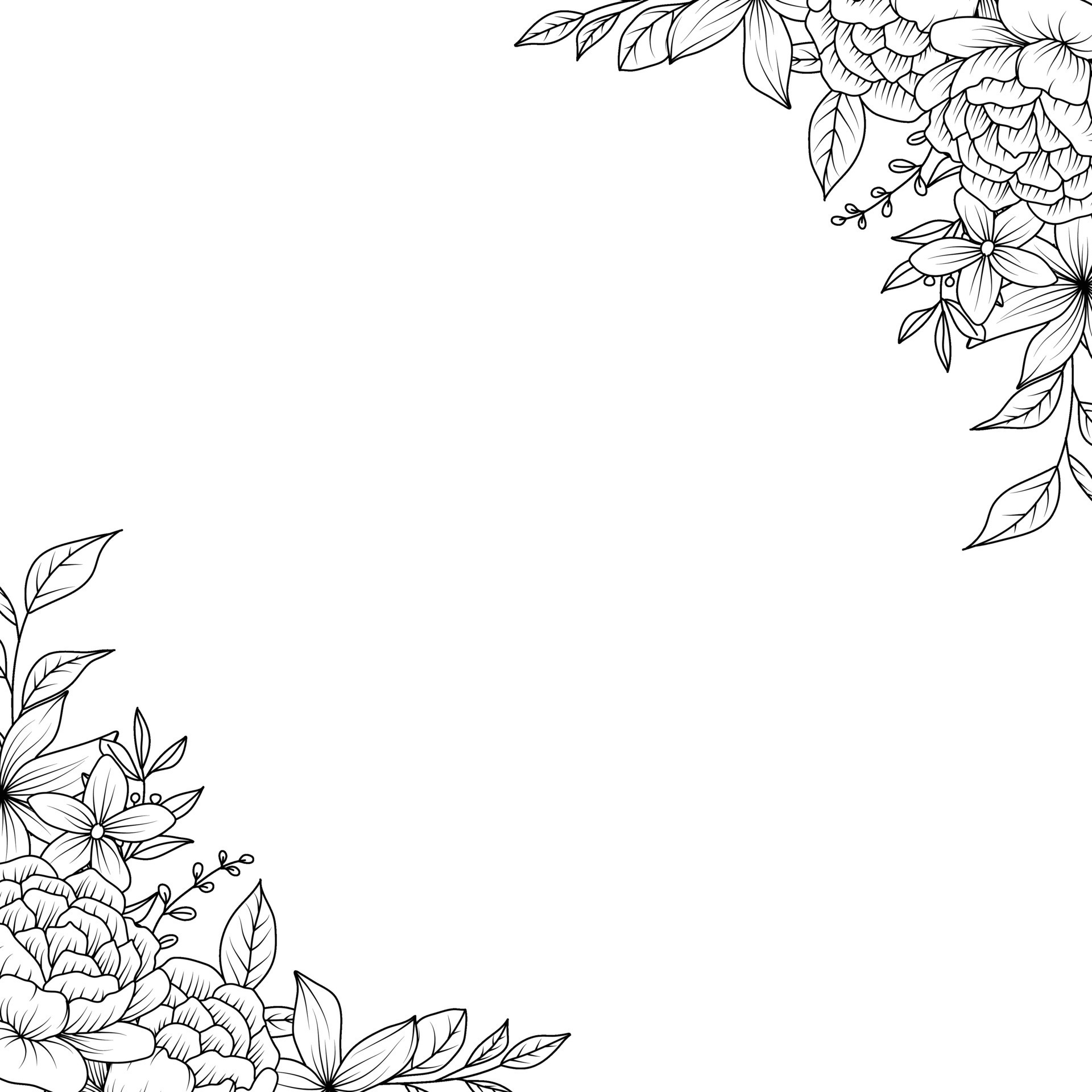 Black and white striped border created with flowers. 33336033 Vector