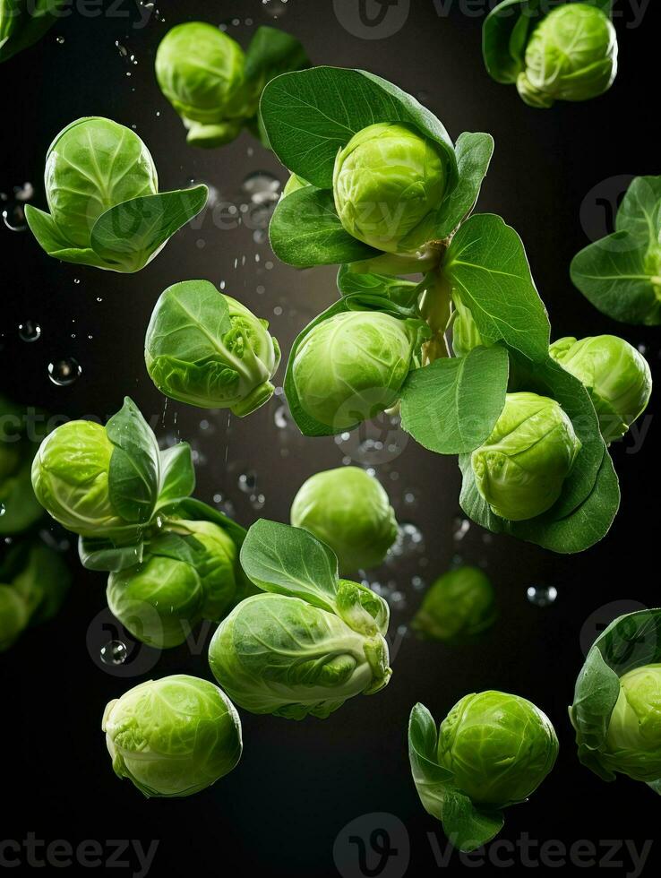 AI Generative a photo of brussels sprouts