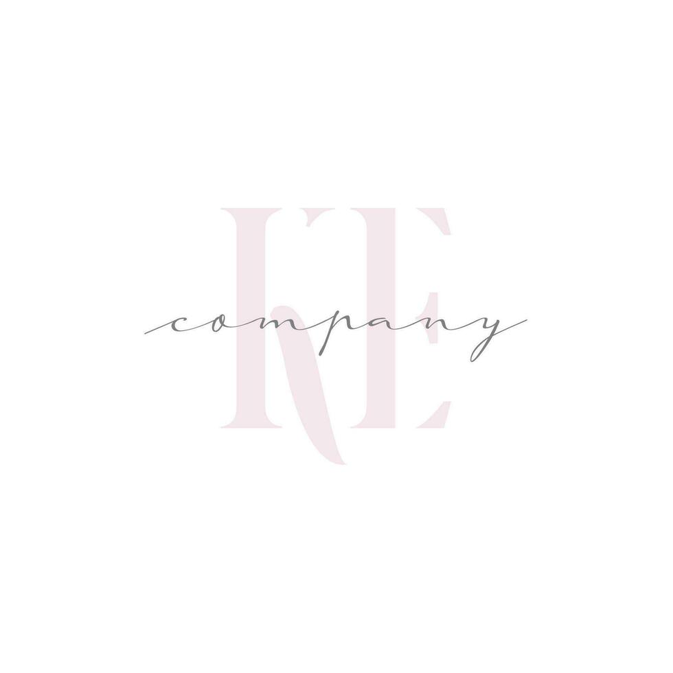 KE Beauty Initial Template Vector Design