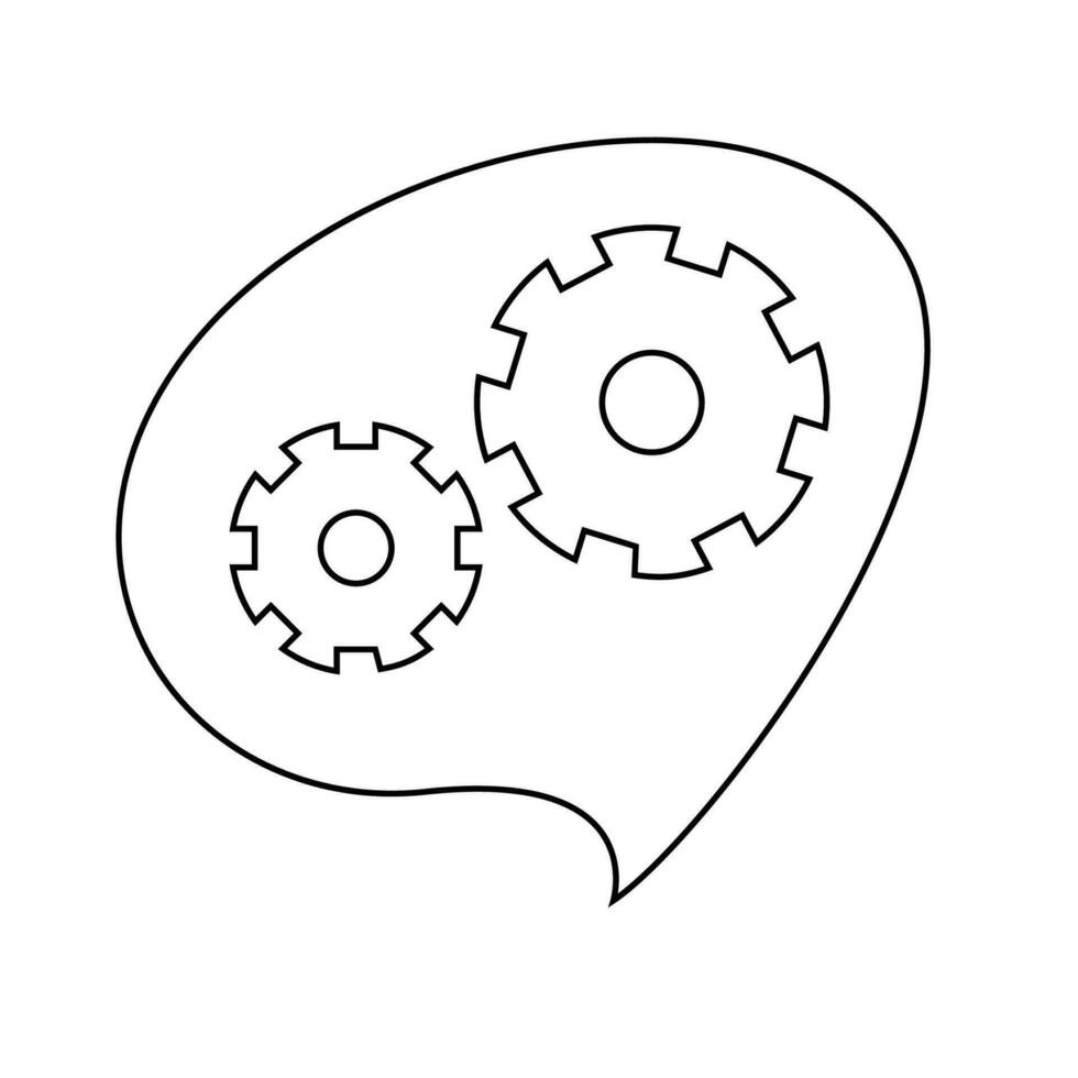 Vector illustration of a thought in doodle style.