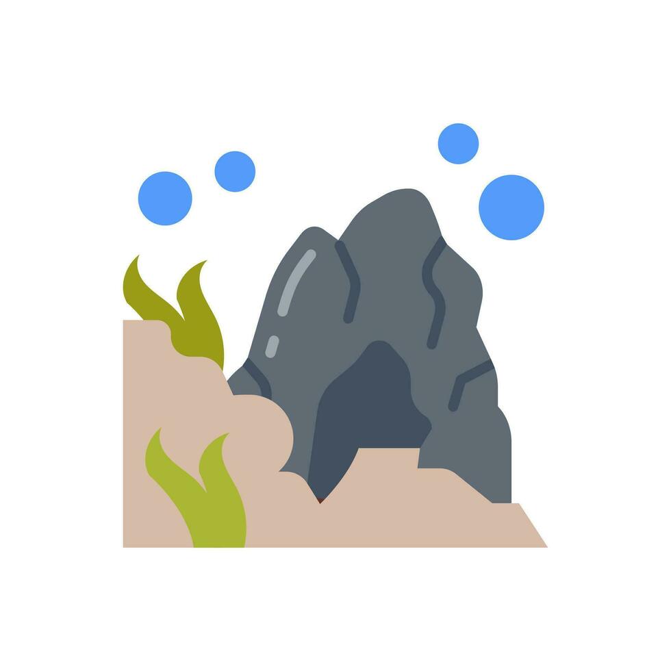 Underwater Cave icon in vector. Illustration vector