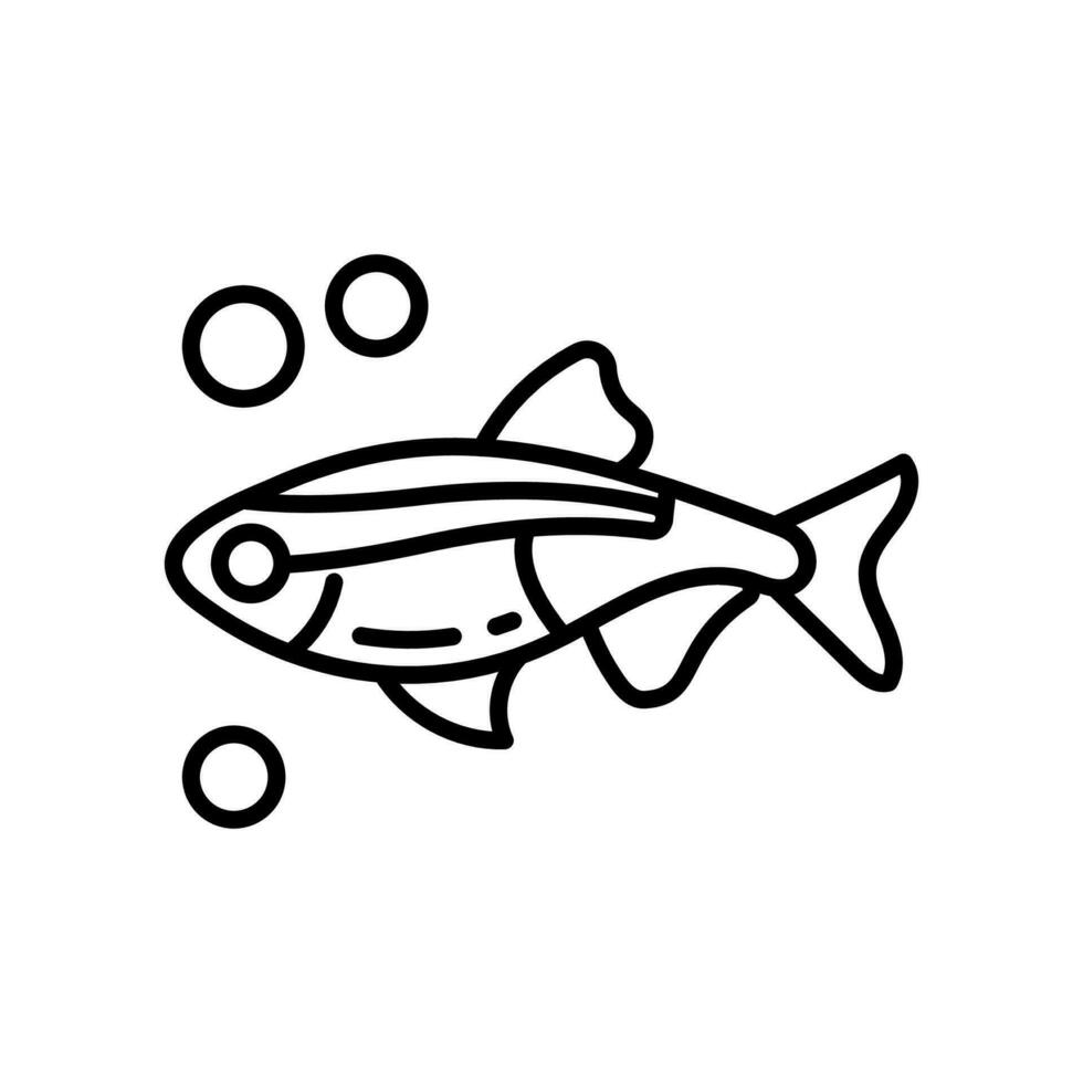 Neon Tetra icon in vector. Illustration vector